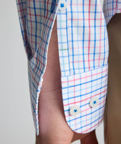 UNTUCKit Wrinkle-Free Dunsmore Shirt Pink & Blue Plaid
