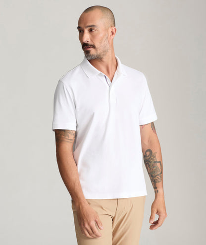 UNTUCKit Wrinkle-Free Damaschino Polo White