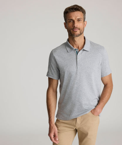 UNTUCKit Wrinkle-Free Damaschino Polo Heathered Gray