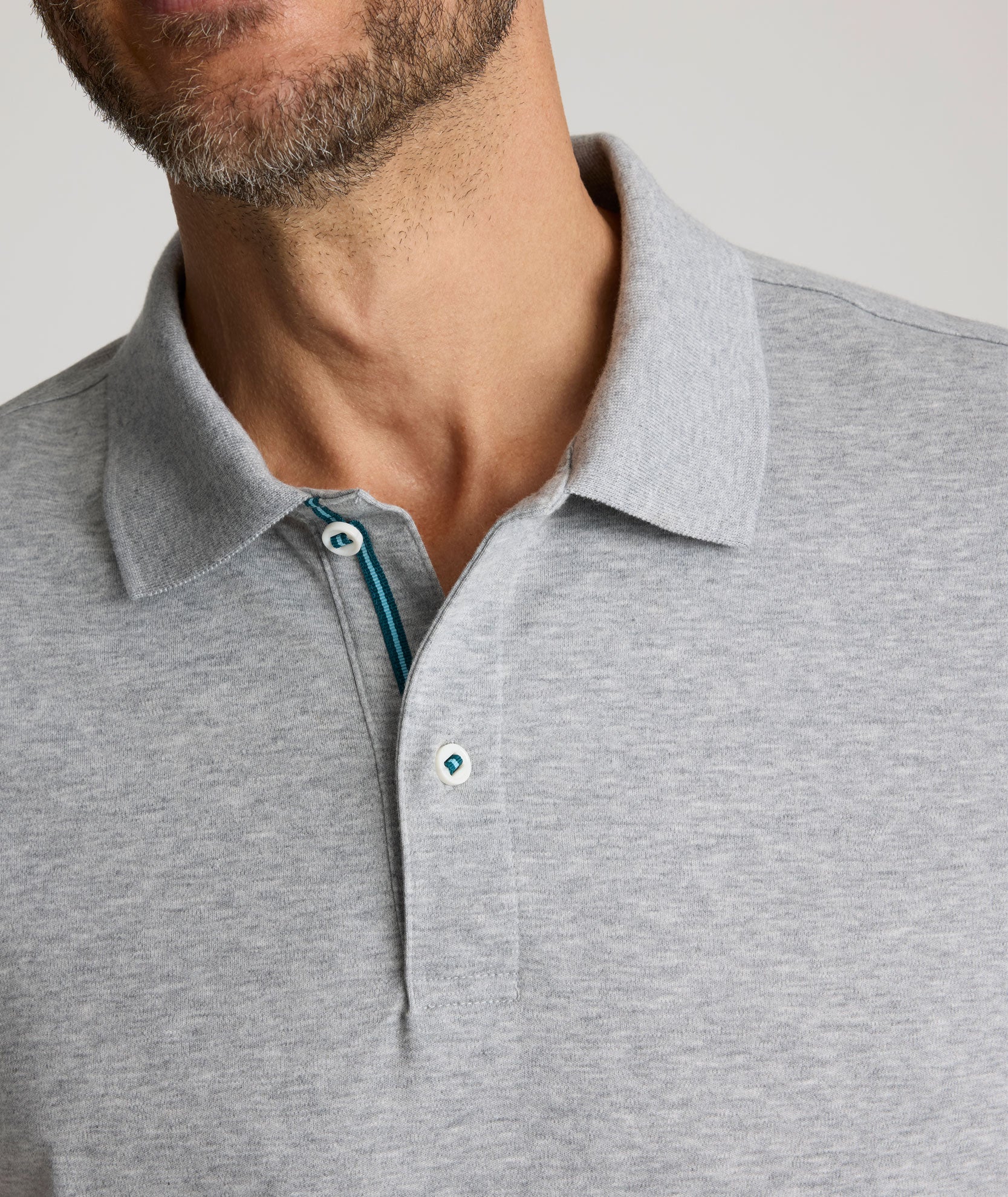 UNTUCKit Wrinkle-Free Damaschino Polo Heathered Gray
