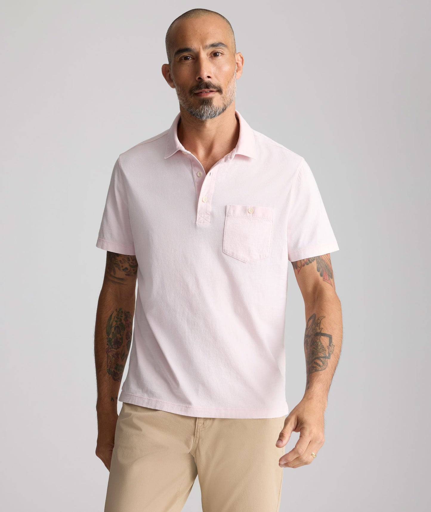 UNTUCKit Vintage Wash Polo Pink