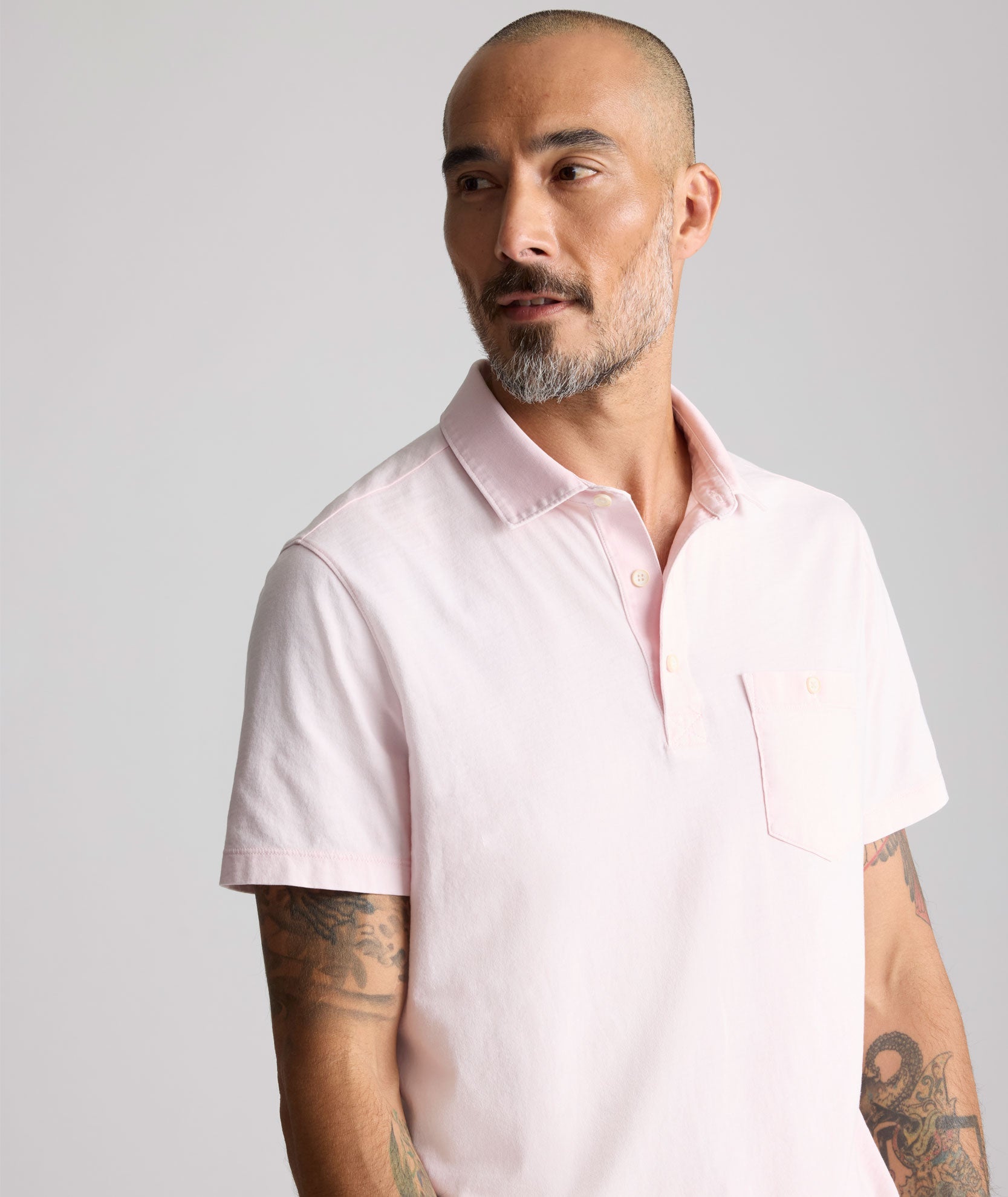 UNTUCKit Vintage Wash Polo Pink