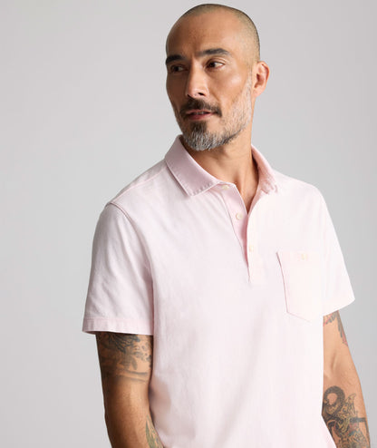 UNTUCKit Vintage Wash Polo Pink