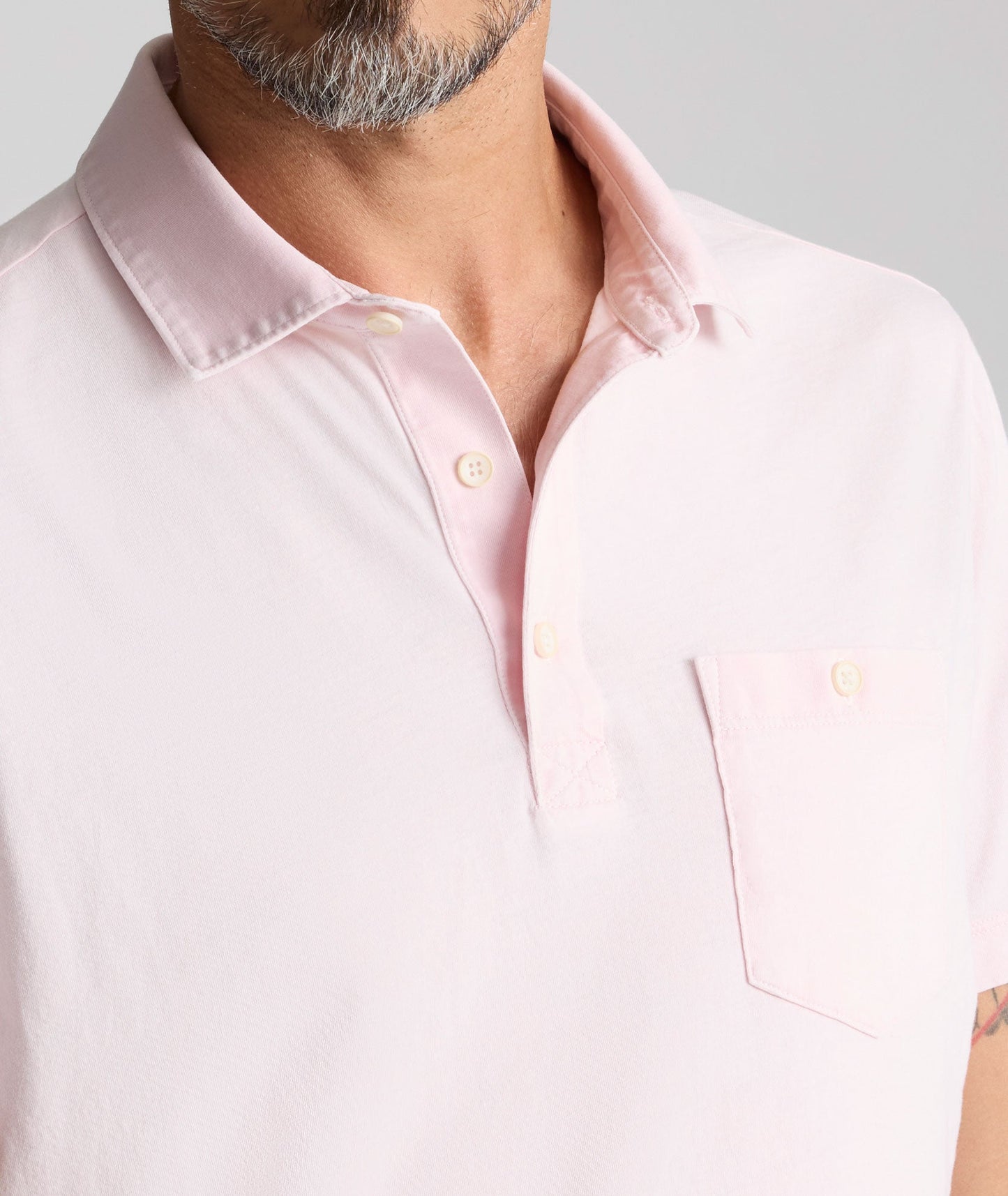 UNTUCKit Vintage Wash Polo Pink