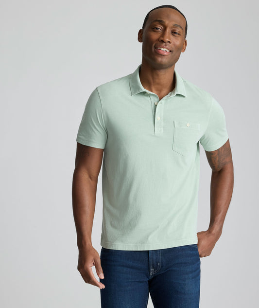 UNTUCKit Vintage Wash Polo Green