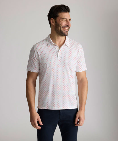 UNTUCKit Printed Jersey Performance Polo Sailboat Print