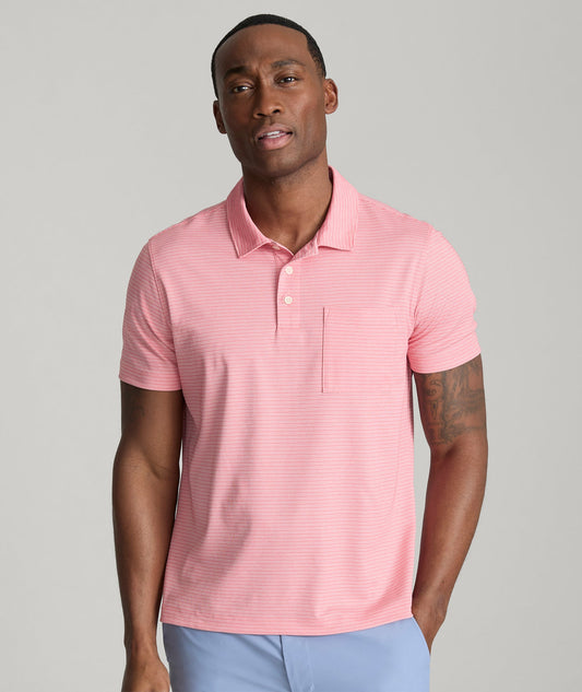 UNTUCKit Striped Performance Polo
