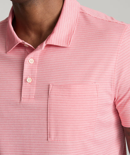 UNTUCKit Striped Performance Polo