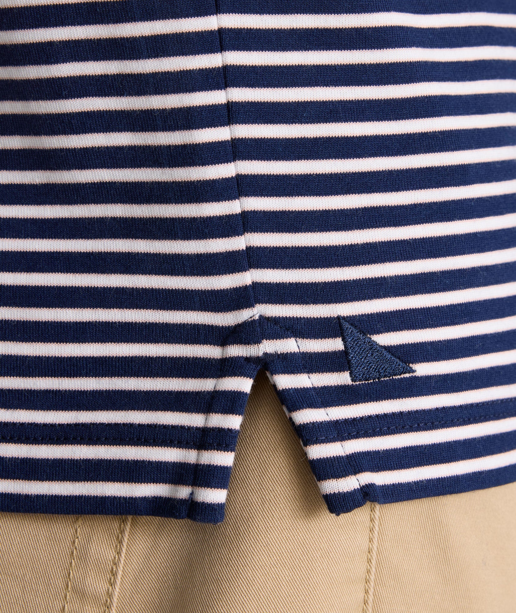 UNTUCKit Striped Jersey Performance Polo Navy Stripe