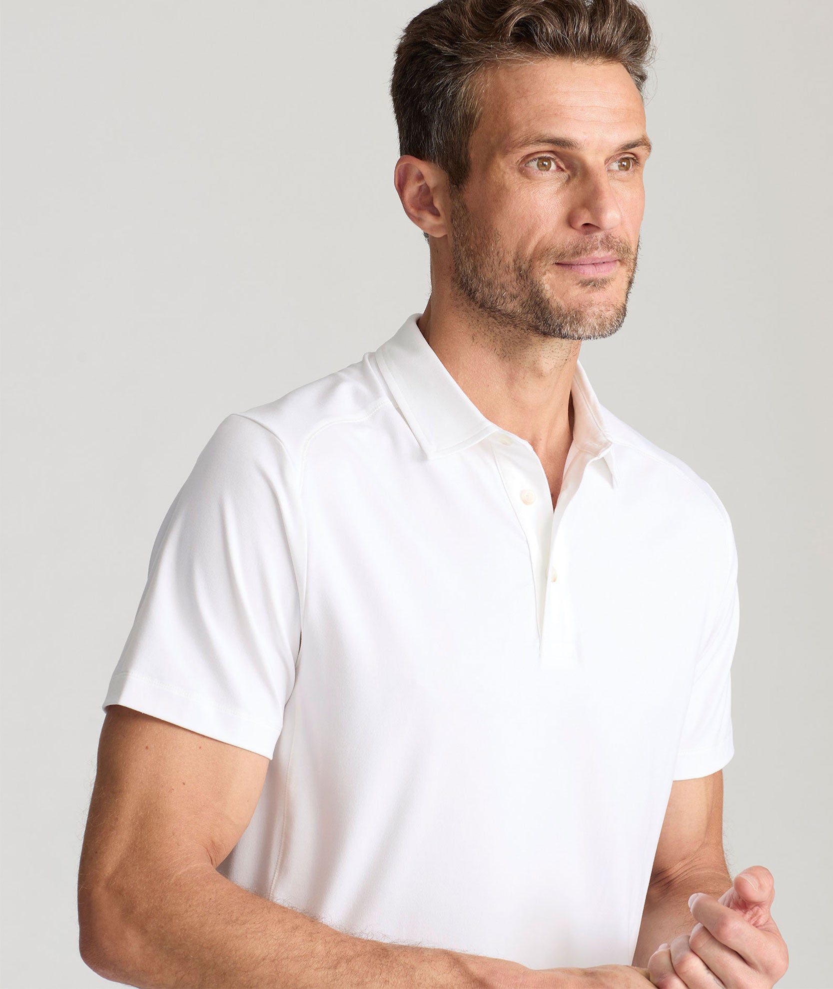 UNTUCKit Performance Polo White