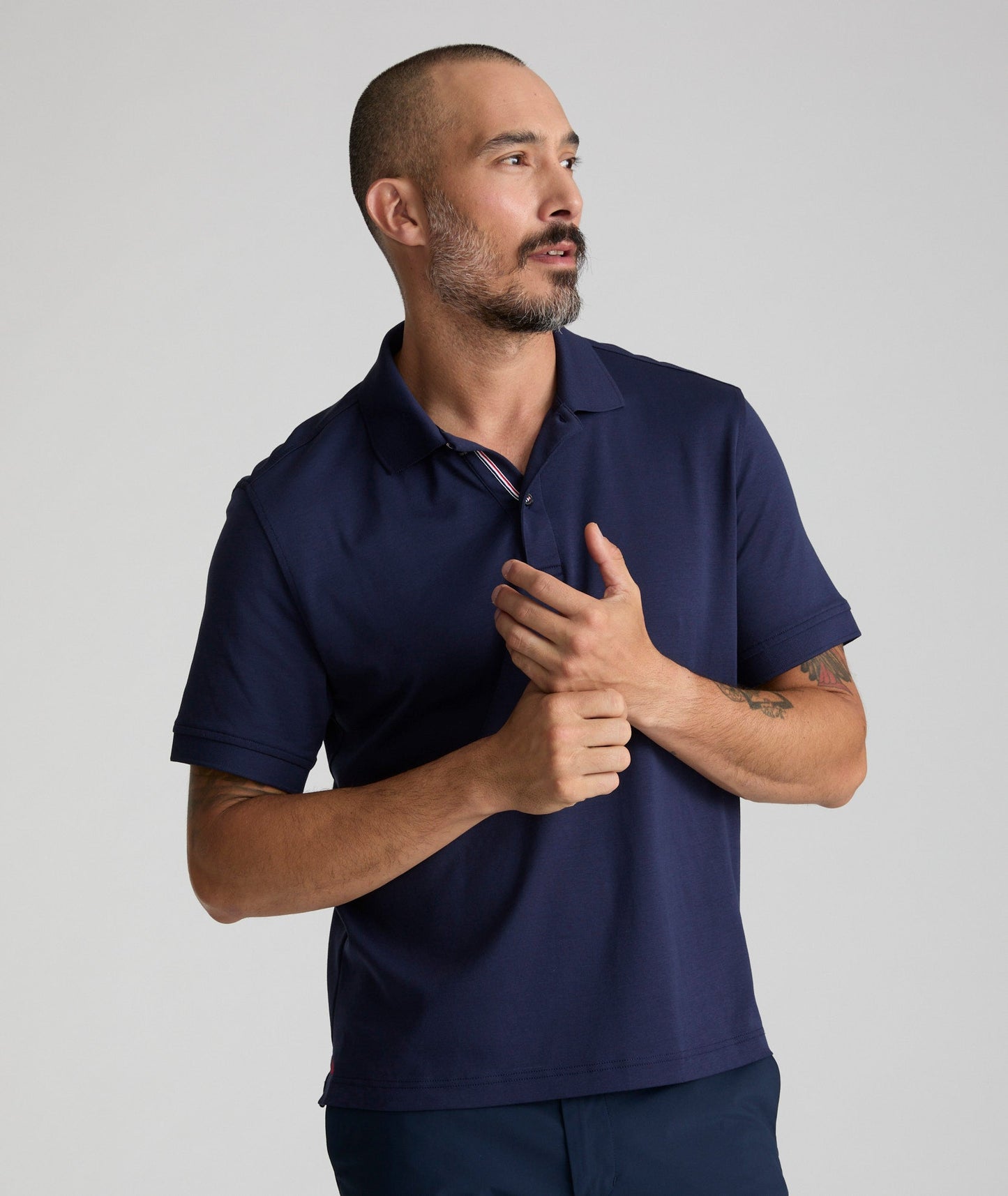 UNTUCKit Wrinkle-Free Damaschino Polo Navy