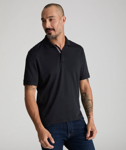 UNTUCKit Wrinkle-Free Damaschino Polo Black