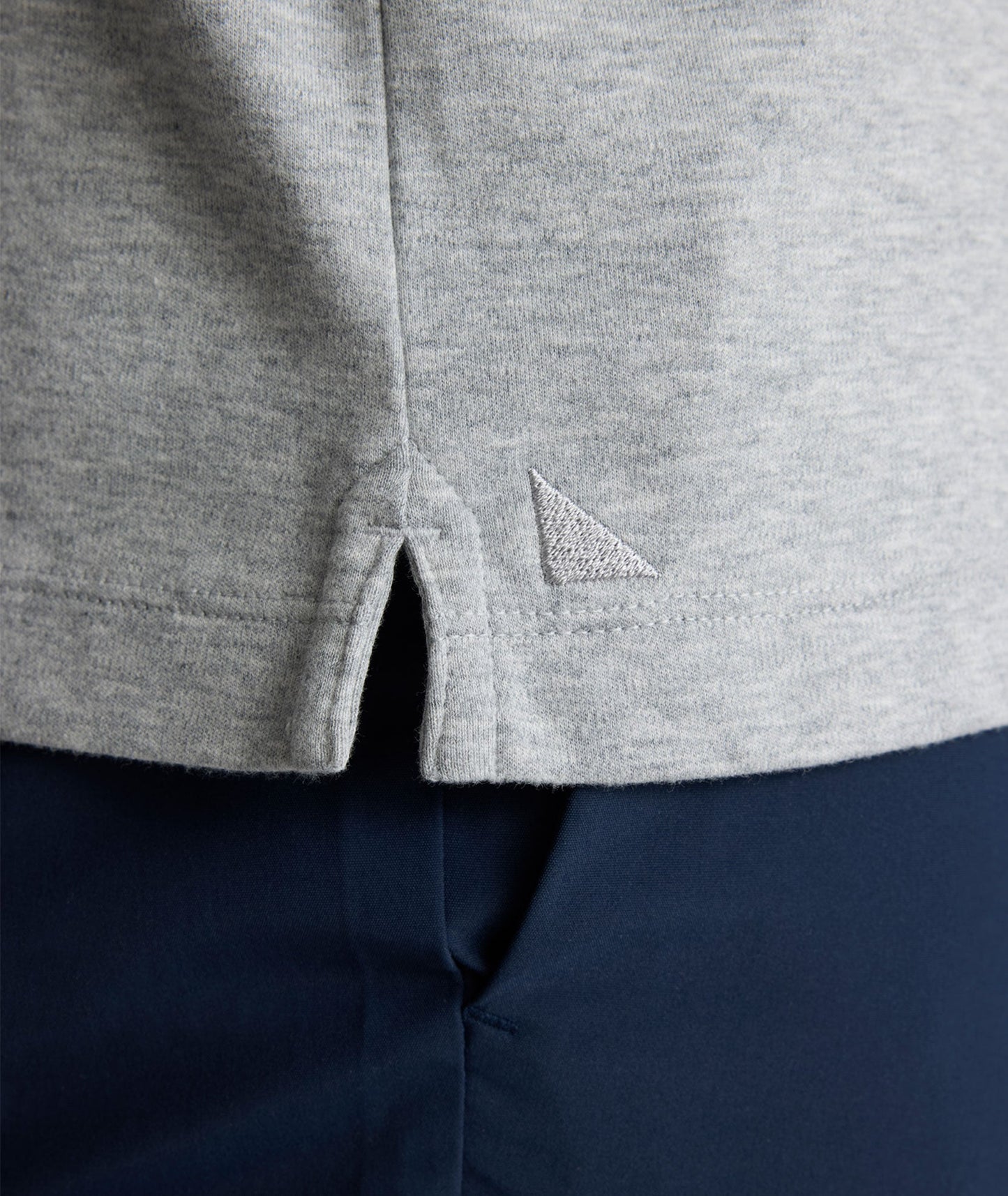 UNTUCKit Wrinkle-Free Damaschino Long-Sleeve Polo Heather Gray