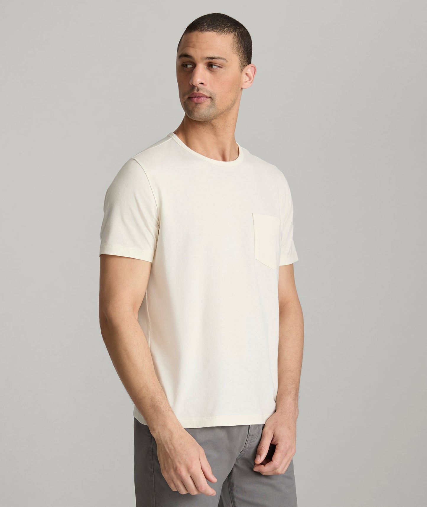 UNTUCKit EcoSoft™ Pocket Tee Ecru