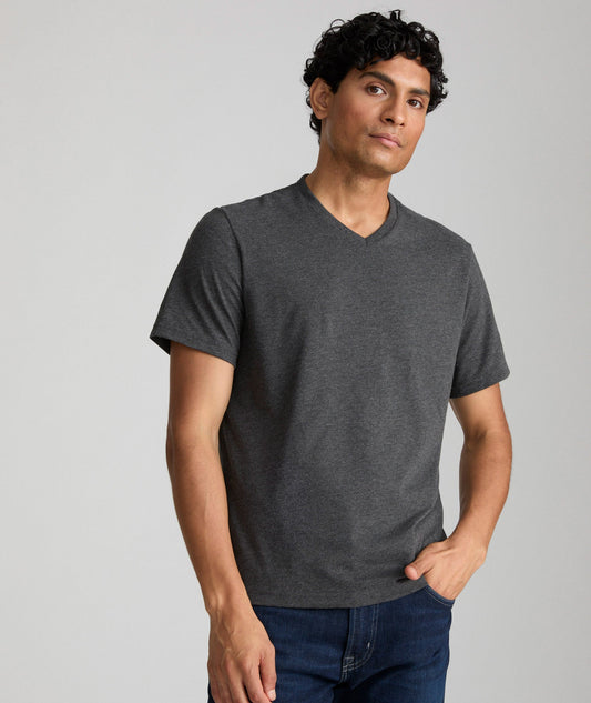 UNTUCKit Ultrasoft V-Neck Tee Charcoal