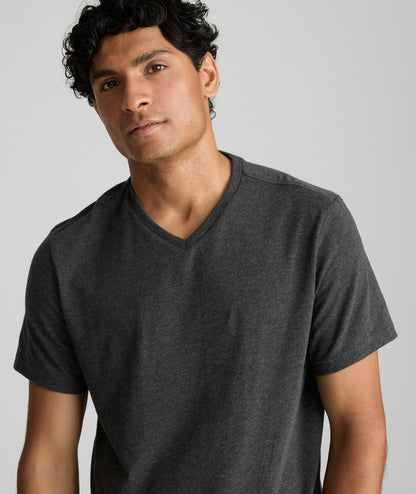 UNTUCKit Ultrasoft V-Neck Tee Charcoal
