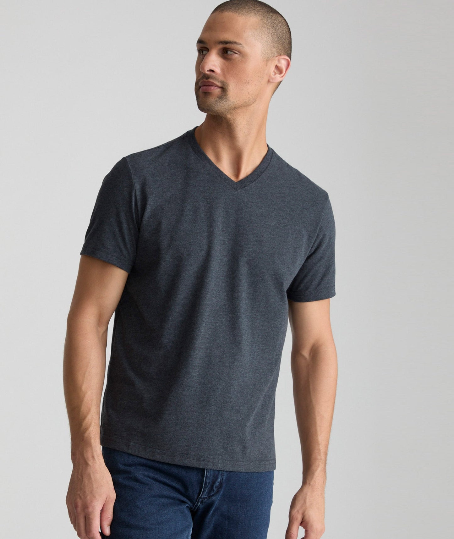 UNTUCKit Ultrasoft V-Neck Tee Slate Blue