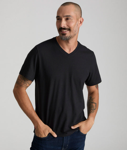 UNTUCKit Ultrasoft V-Neck Tee Black