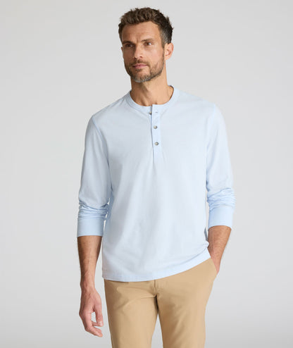 UNTUCKit Ultrasoft Henley Light Blue