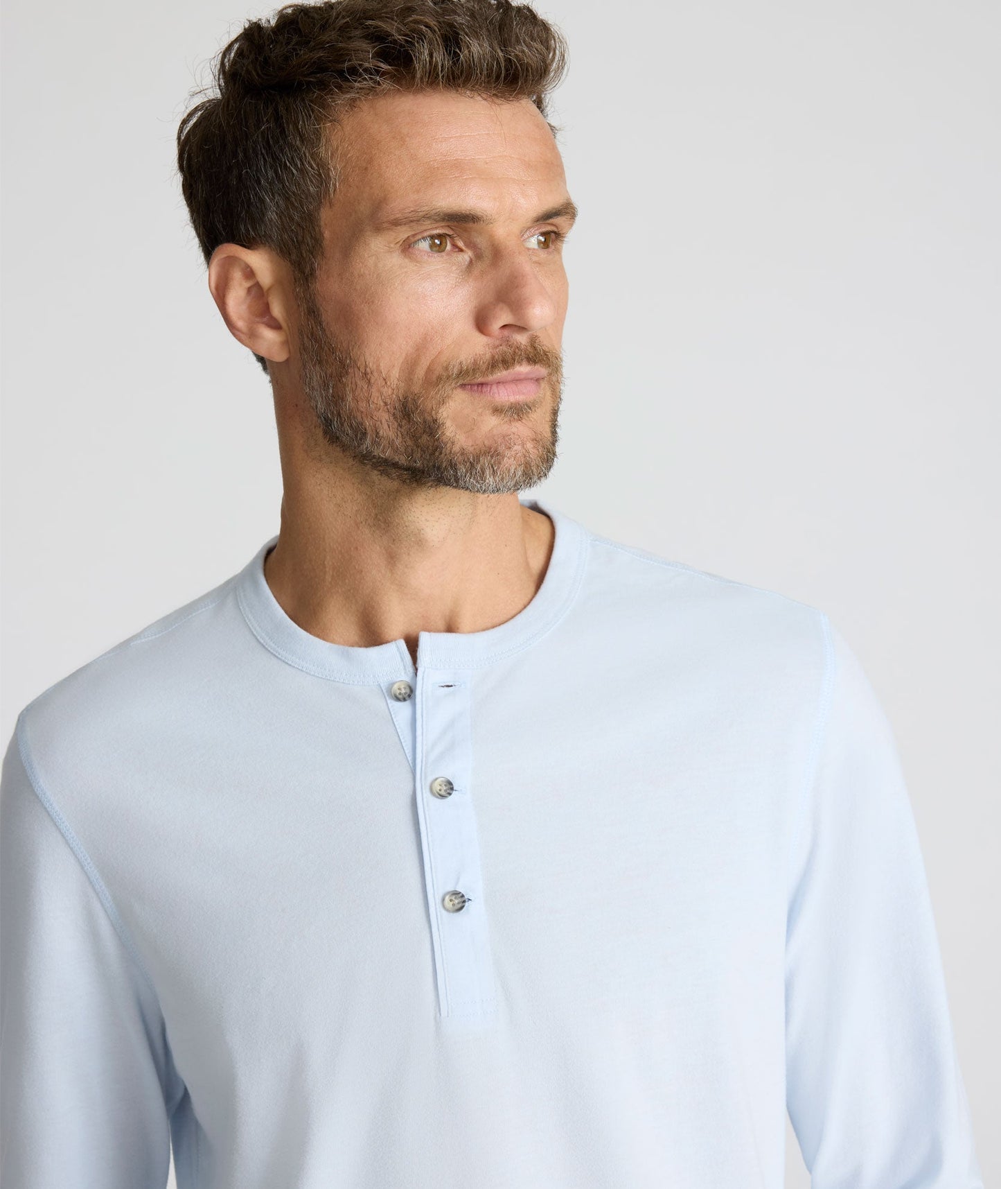 UNTUCKit Ultrasoft Henley Light Blue