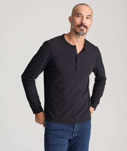 UNTUCKit Ultrasoft Henley Black