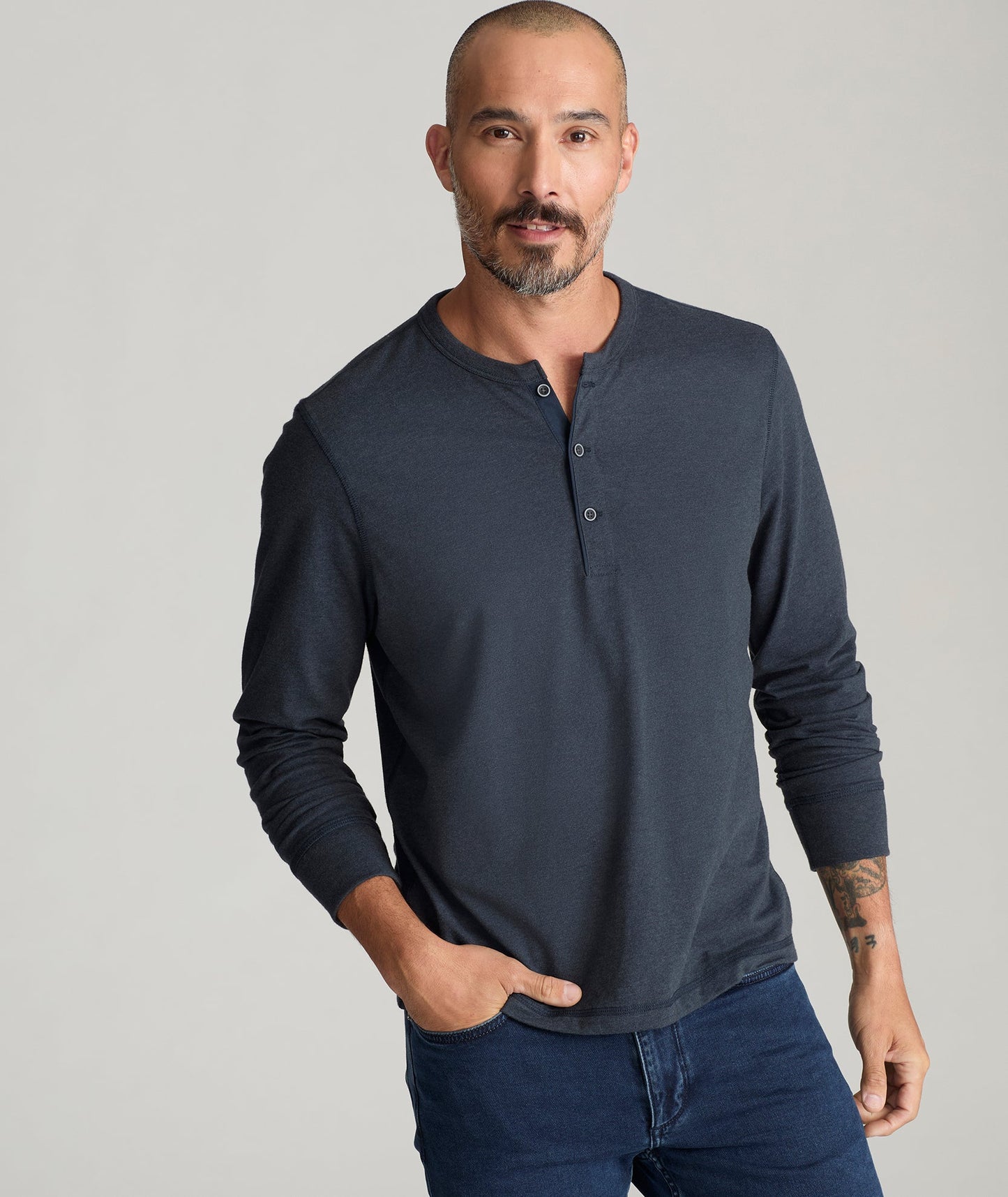 UNTUCKit Ultrasoft Henley Slate Blue