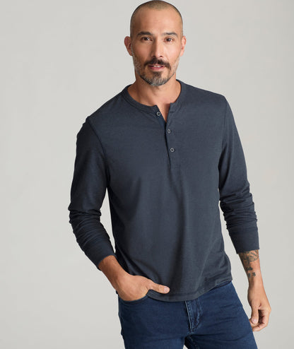 UNTUCKit Ultrasoft Henley Slate Blue