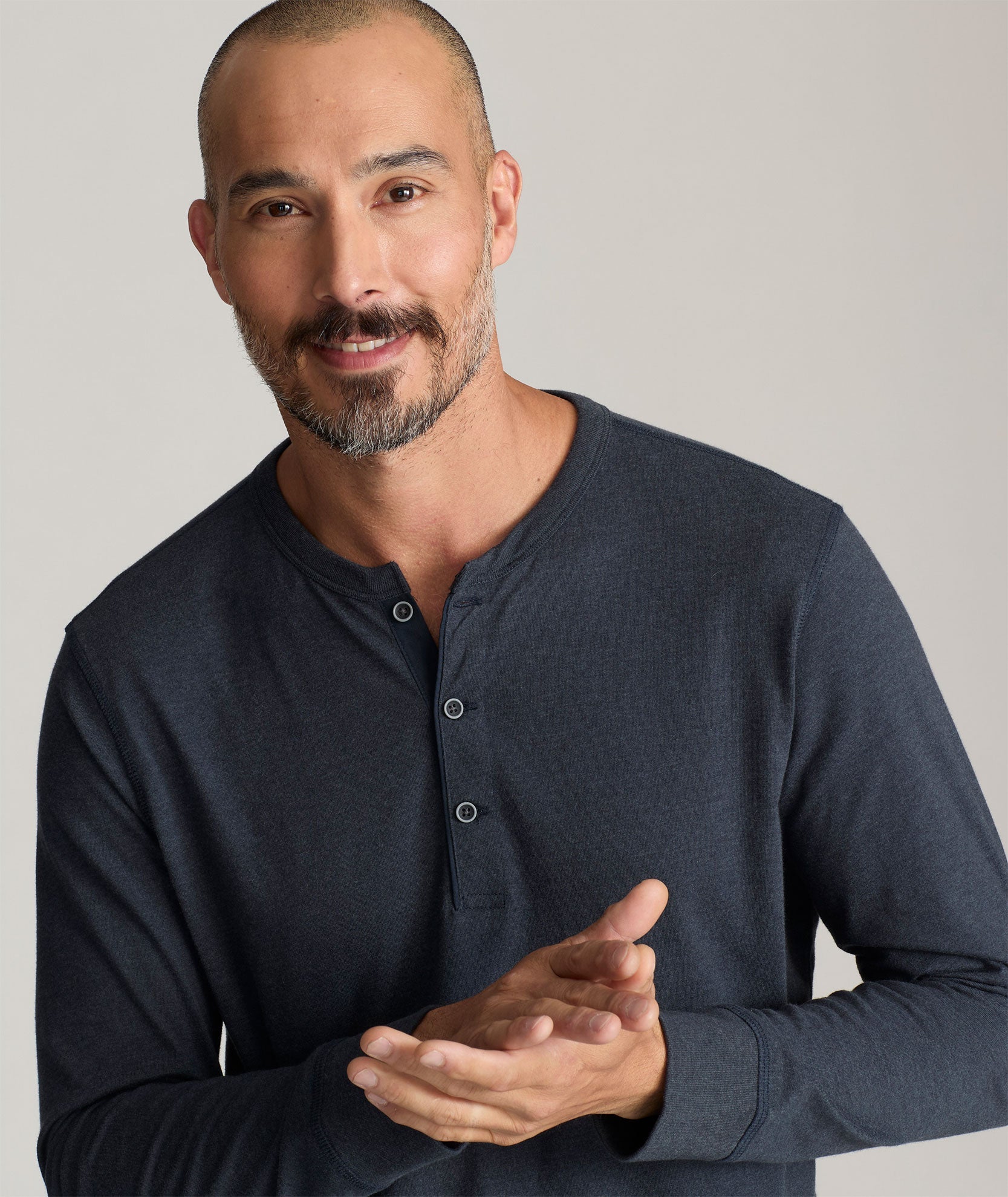 UNTUCKit Ultrasoft Henley Slate Blue