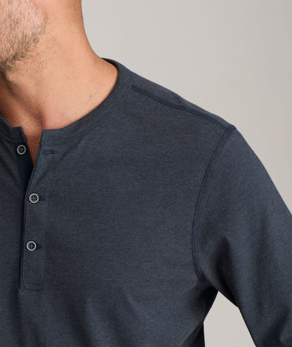 UNTUCKit Ultrasoft Henley Slate Blue