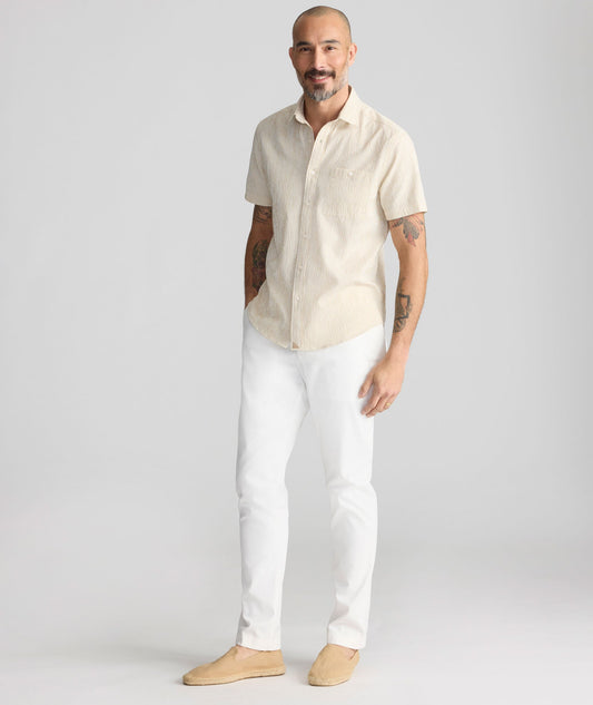 UNTUCKit Stretch Cotton Hybrid Pants Cream