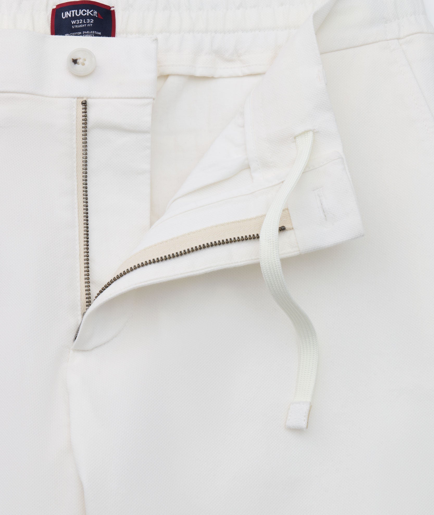UNTUCKit Stretch Cotton Hybrid Pants Cream