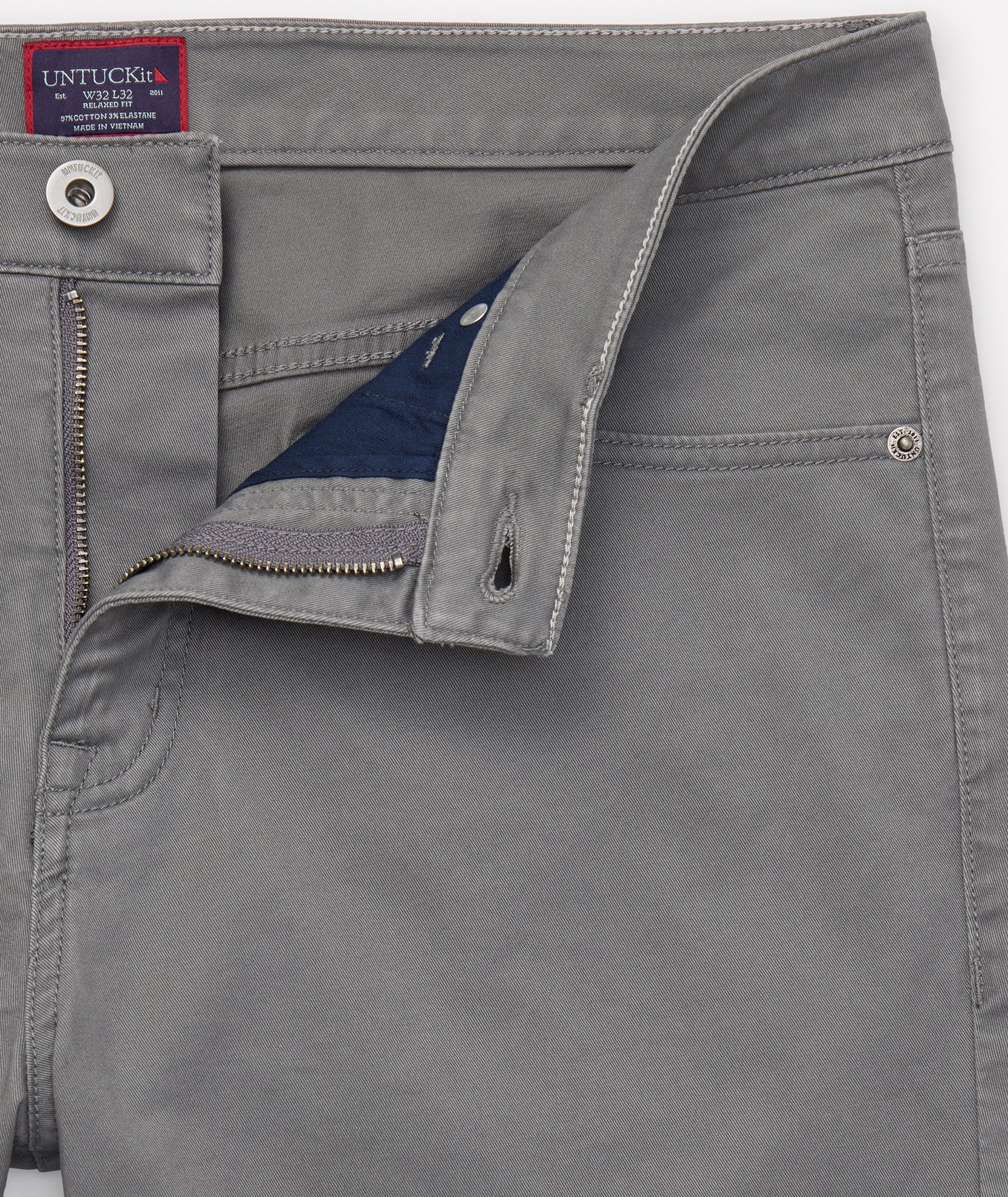 UNTUCKit 5-Pocket Chino Pants Charcoal