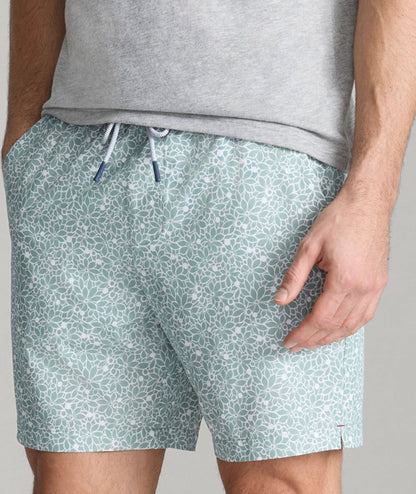 UNTUCKit Beyond Shorts Light Green Floral