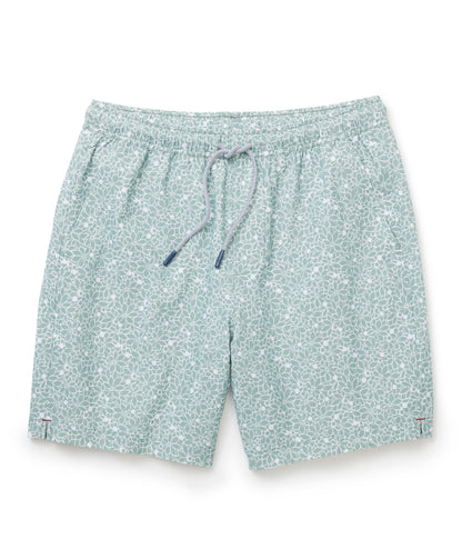 UNTUCKit Beyond Shorts Light Green Floral