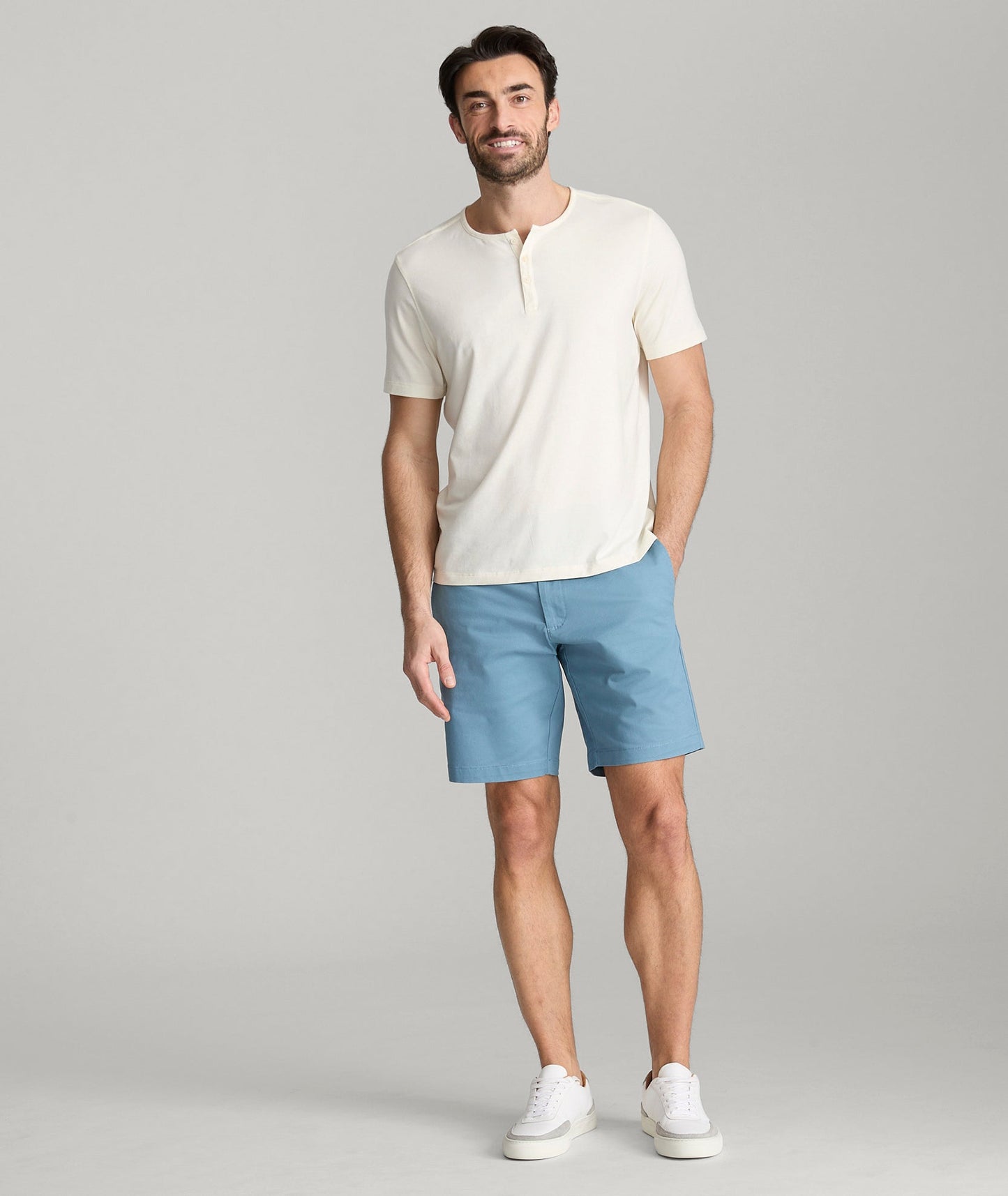 UNTUCKit 9" Stretch Chino Shorts Blue Stone