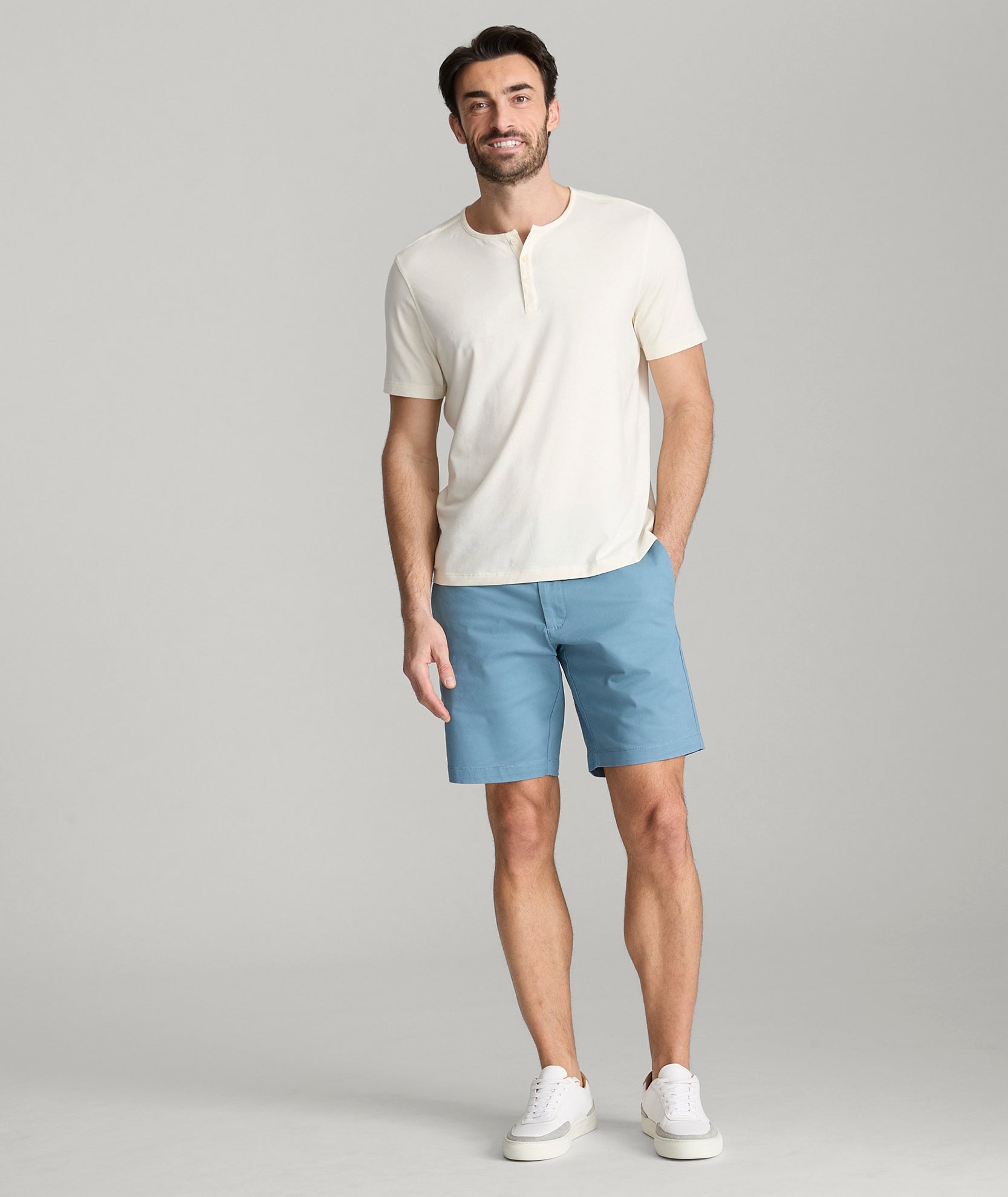 UNTUCKit 9" Stretch Chino Shorts Blue Stone