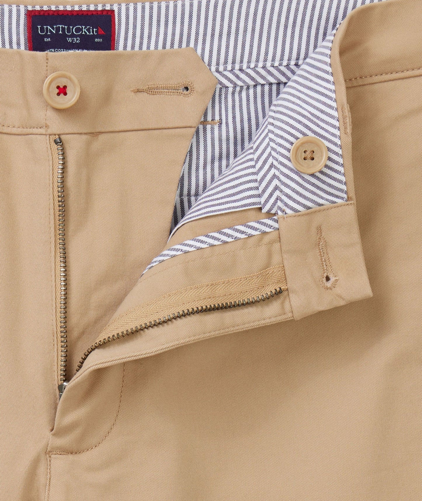 UNTUCKit 9" Stretch Chino Shorts Khaki