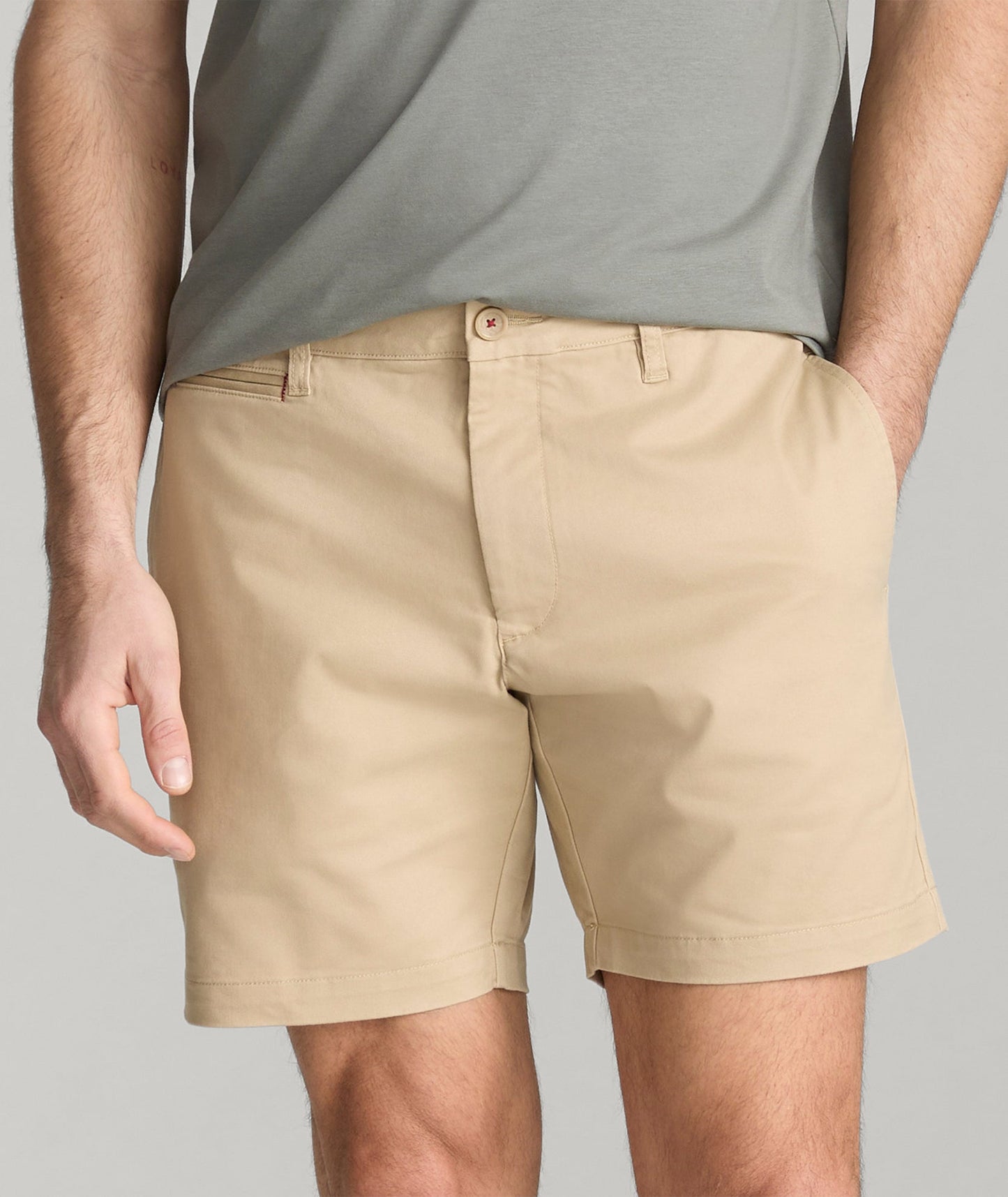 UNTUCKit 7" Stretch Chino Shorts Khaki