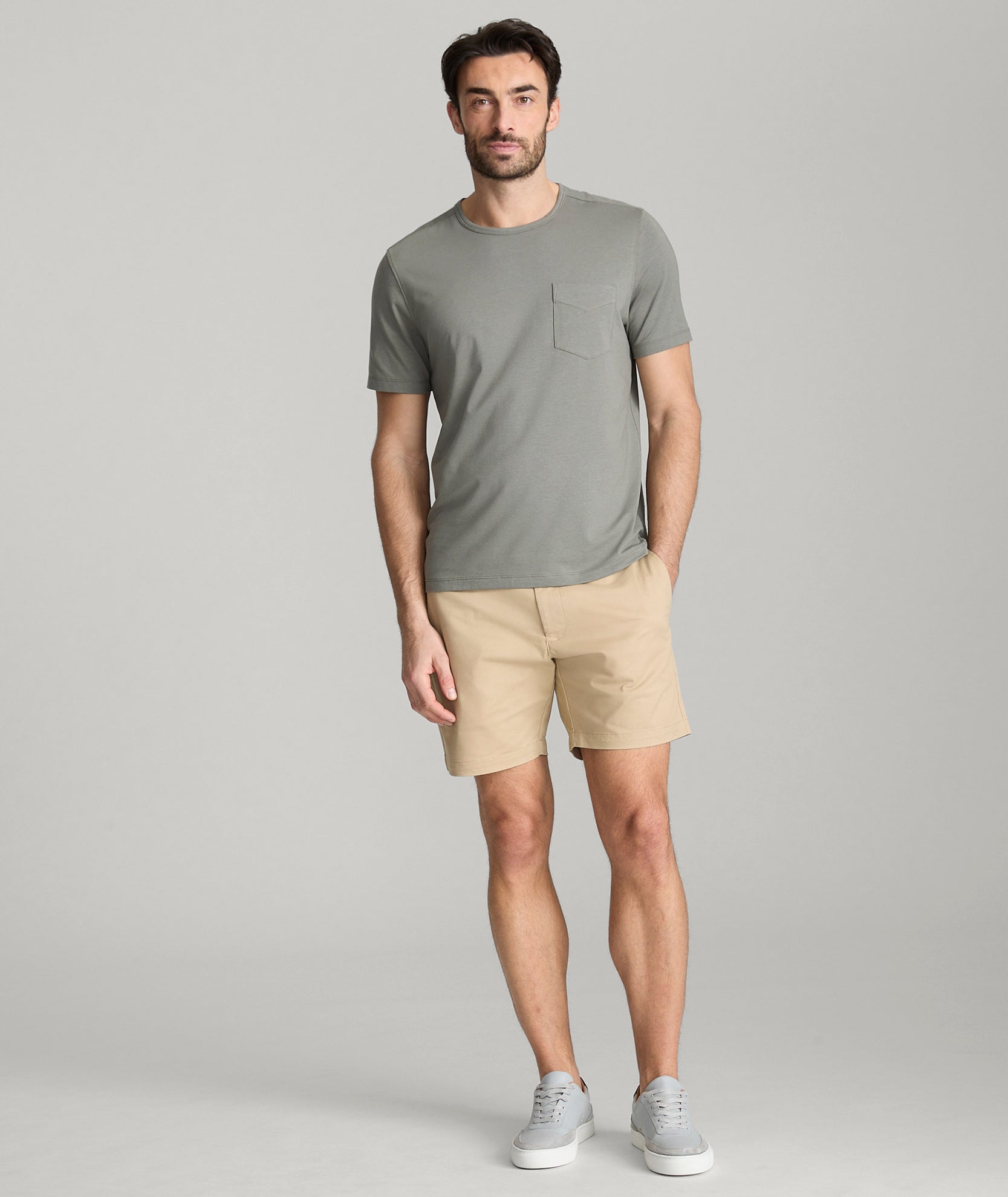 UNTUCKit 7" Stretch Chino Shorts Khaki