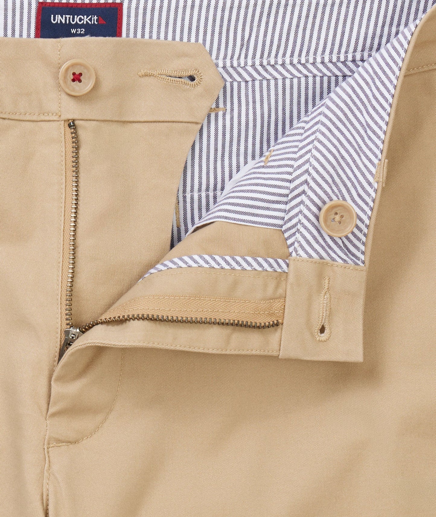 UNTUCKit 7" Stretch Chino Shorts Khaki