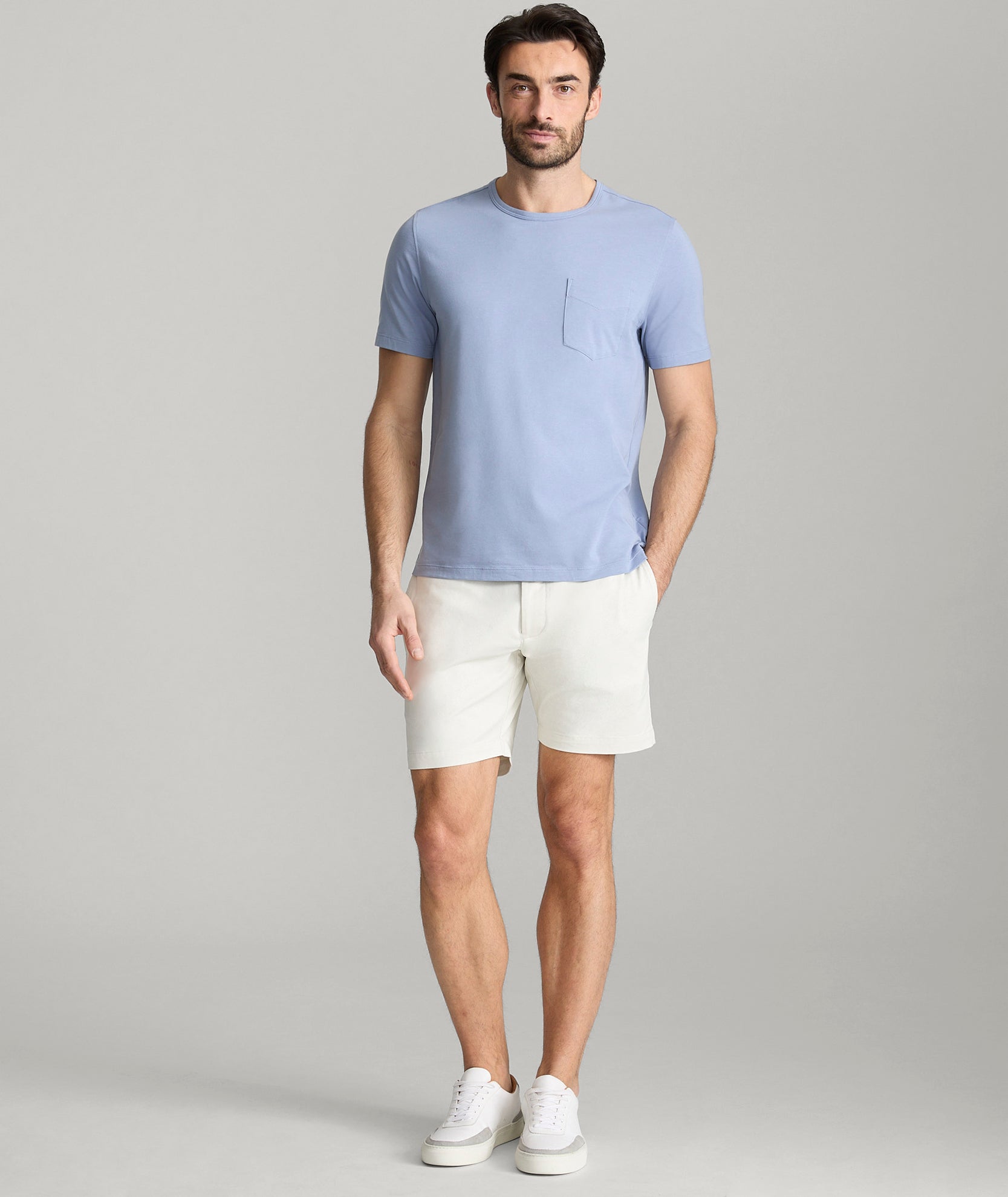 UNTUCKit 7" Stretch Chino Shorts Stone