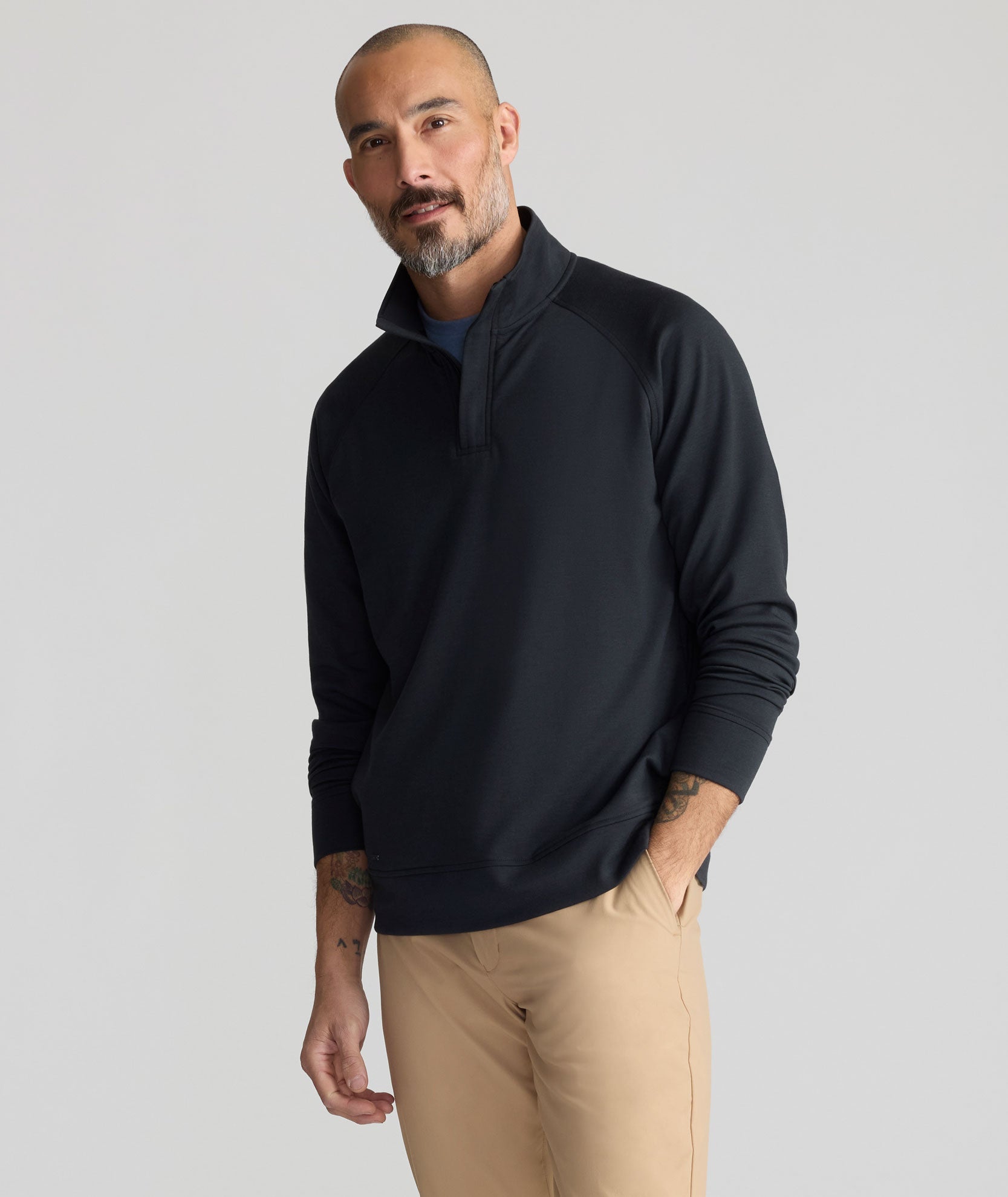 UNTUCKit Performance Mason Quarter-Zip Black