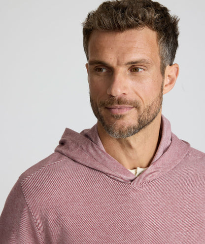 UNTUCKit Textured Knit Hoodie Burgundy