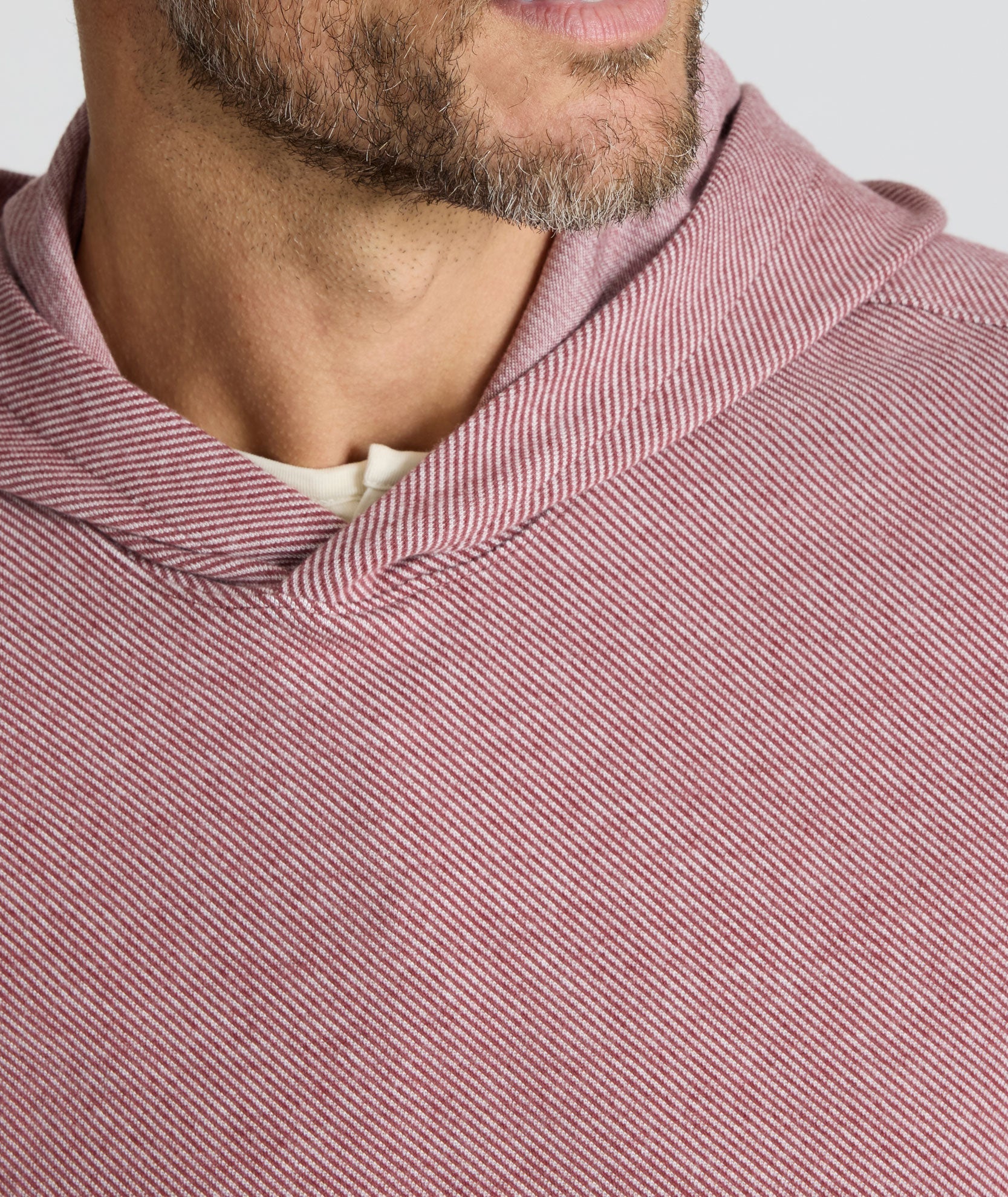 UNTUCKit Textured Knit Hoodie Burgundy