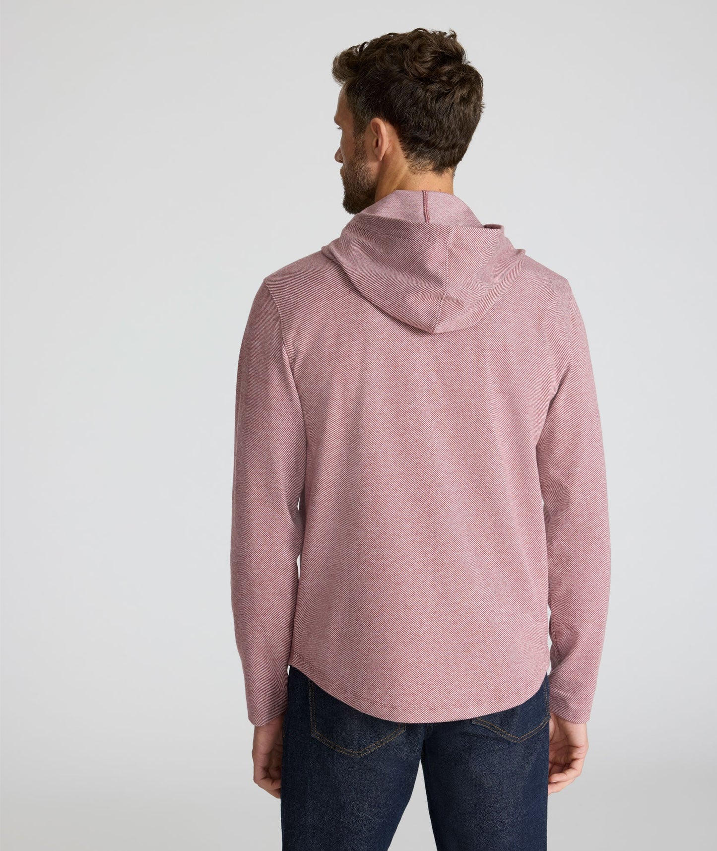 UNTUCKit Textured Knit Hoodie Burgundy