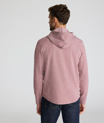 UNTUCKit Textured Knit Hoodie Burgundy