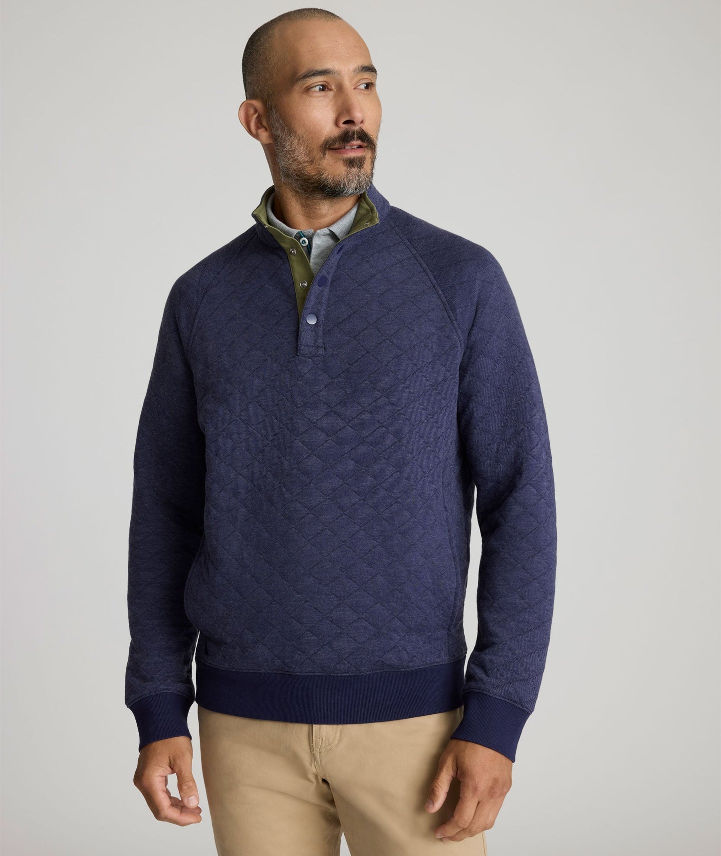 UNTUCKit Quilted Pullover Blue