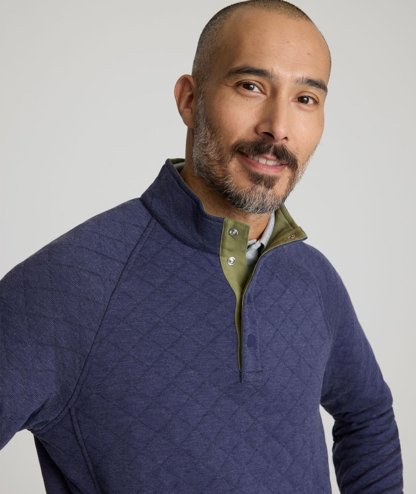 UNTUCKit Quilted Pullover Blue
