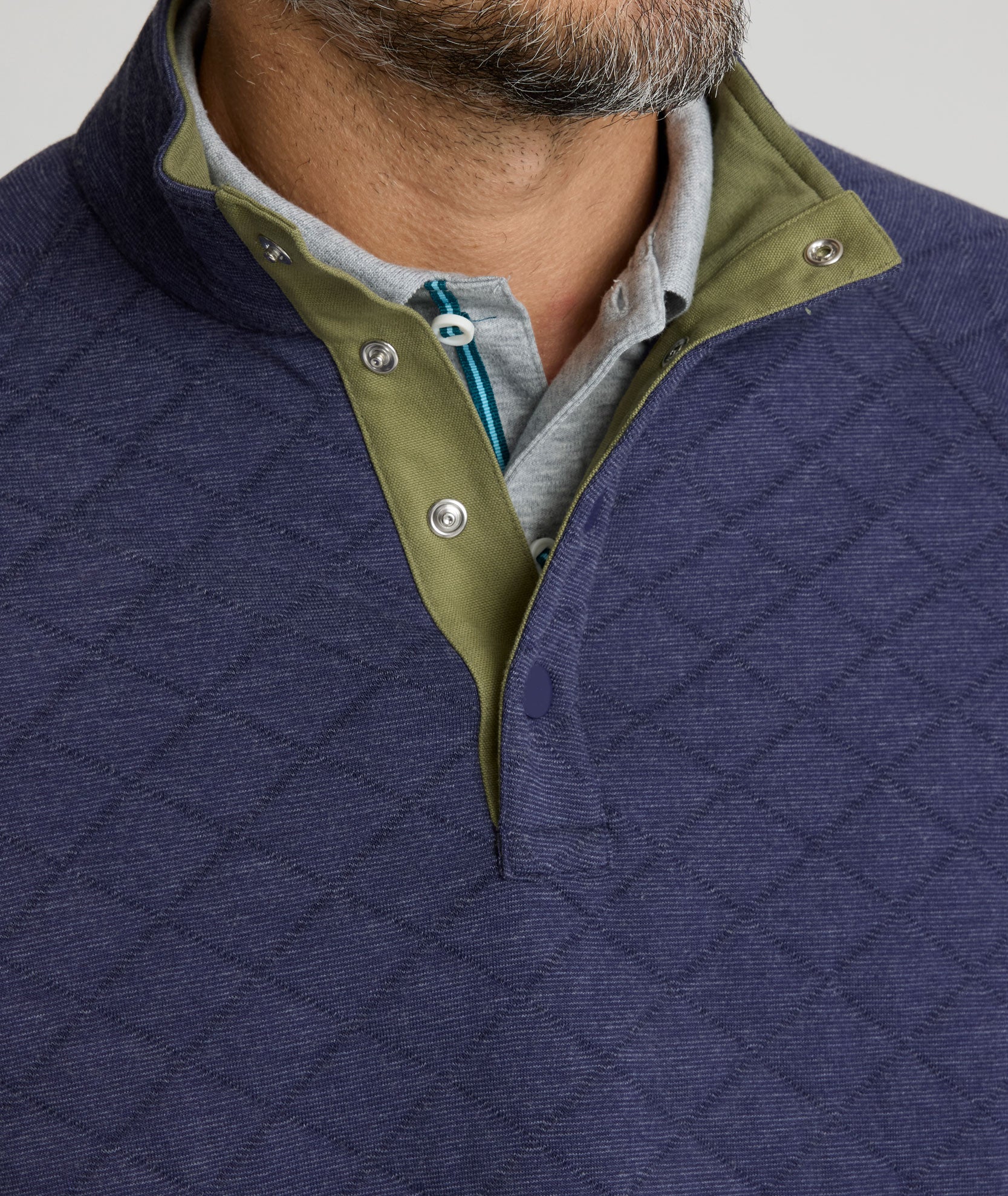 UNTUCKit Quilted Pullover Blue