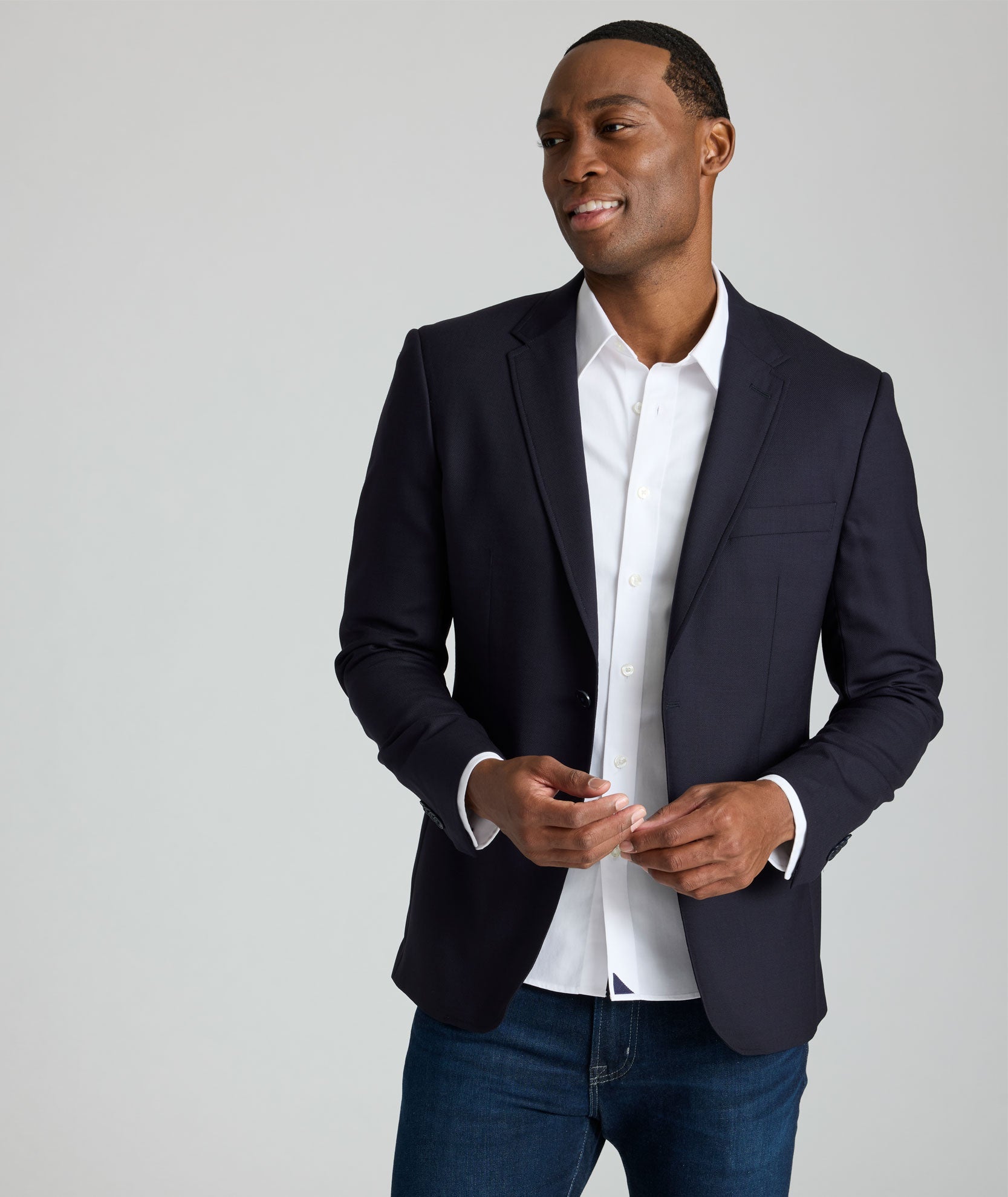 UNTUCKit Wrinkle-Resistant Palazzo Sport Coat Navy